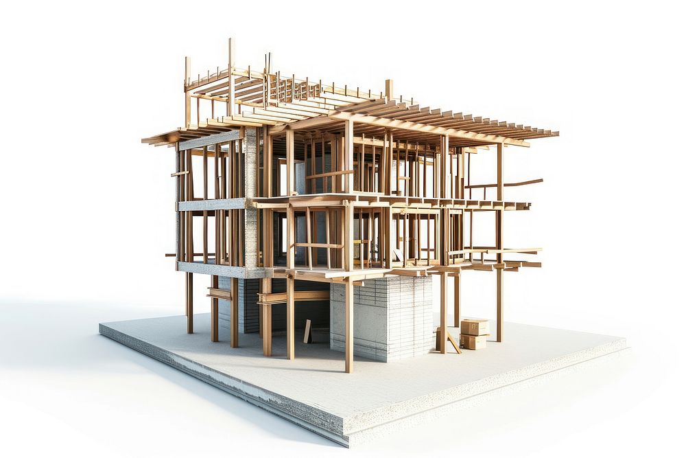 Building construction architecture wood development.