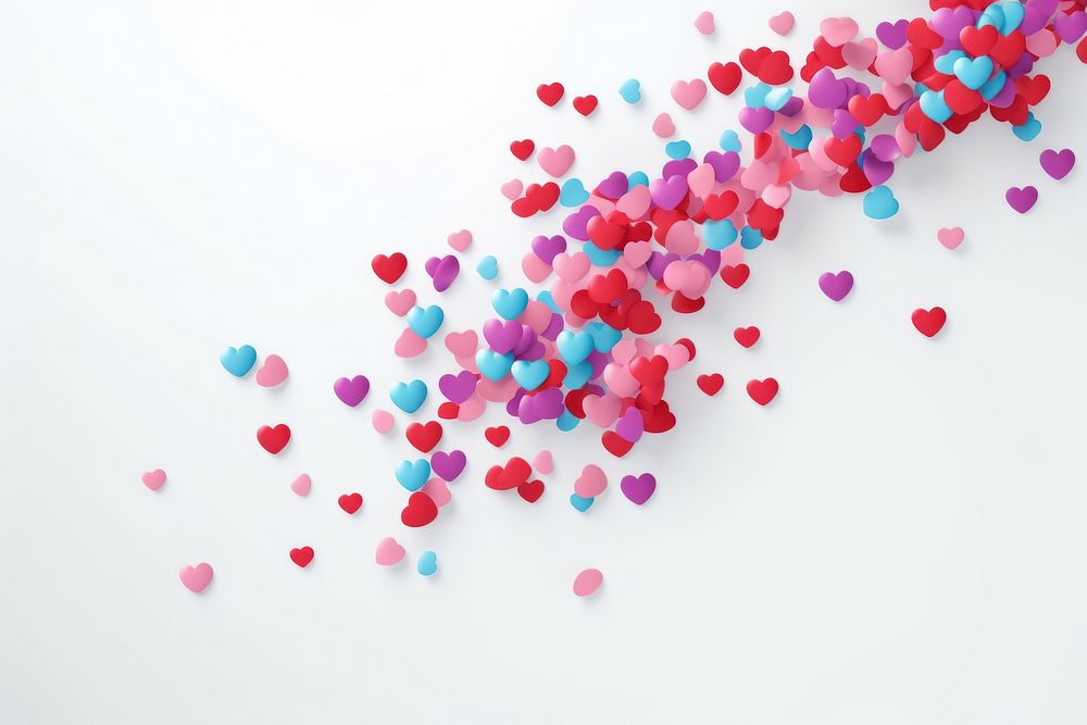 Confetti heart petal confectionery. AI generated Image by rawpixel.