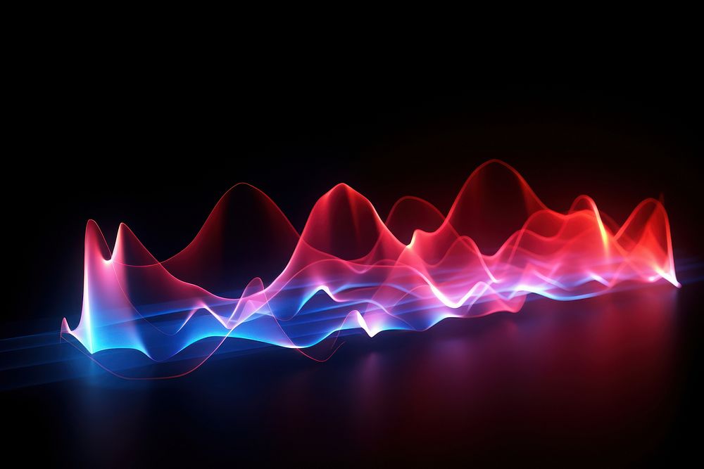 Sound wave pattern light neon.
