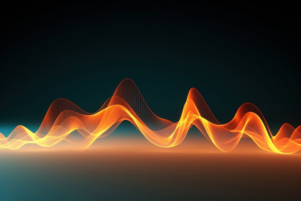 2 colored sound wave light illuminated backgrounds.