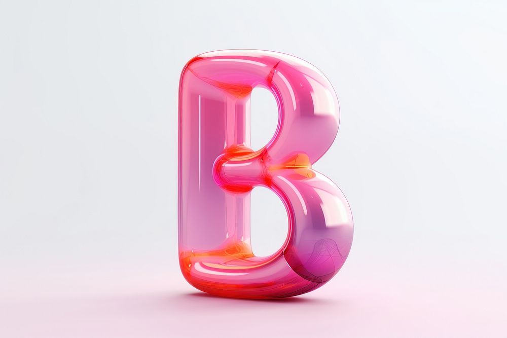 Alphabet B text white background inflatable.