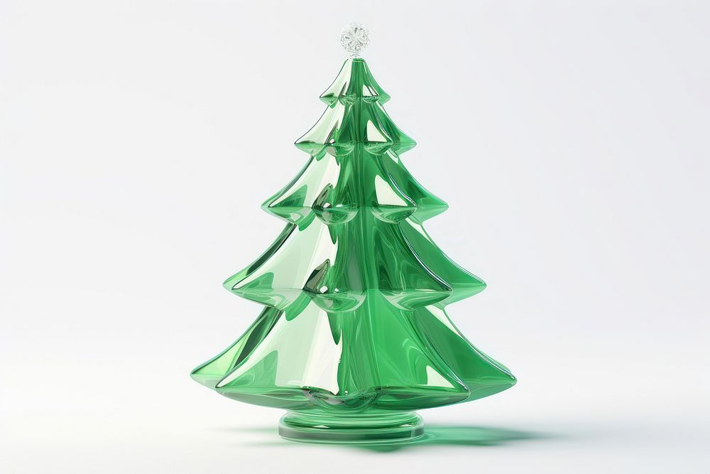 Christmas tree white background celebration accessories.