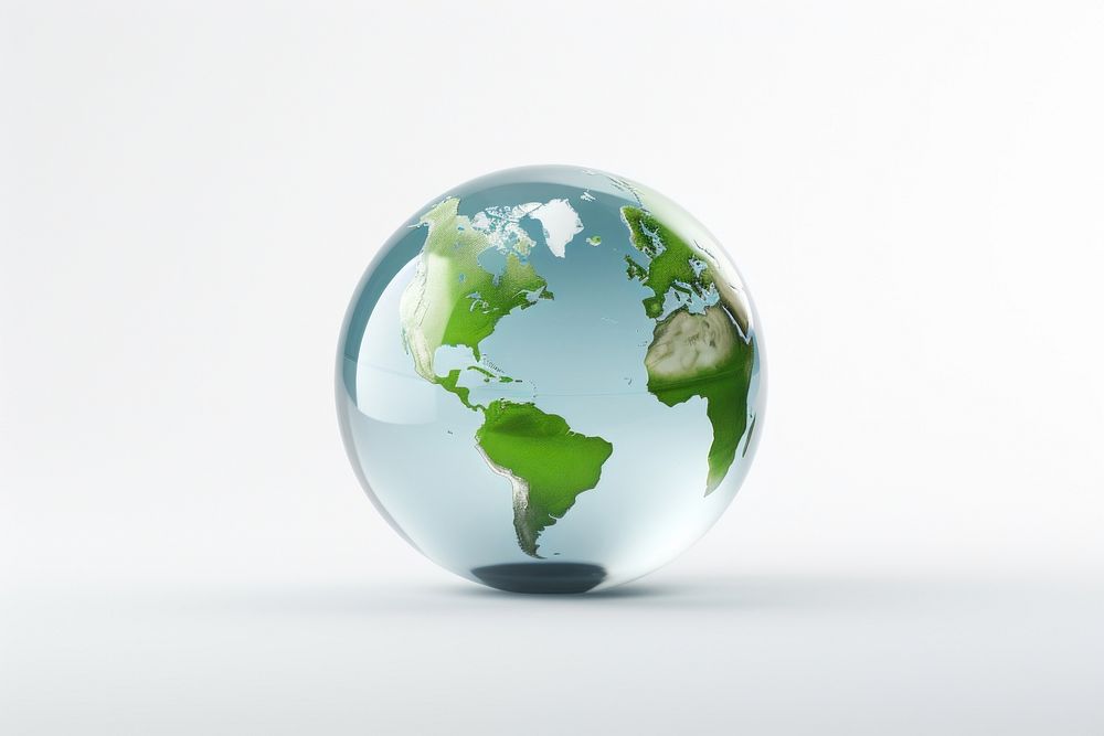 Earth icon sphere planet globe.