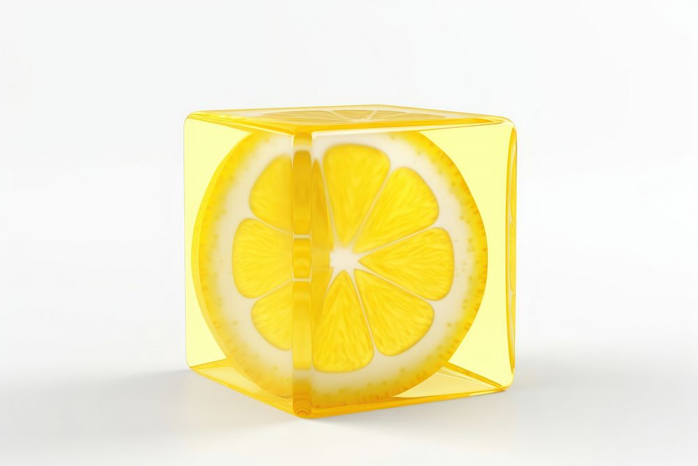 Lemon icon fruit glass plant.