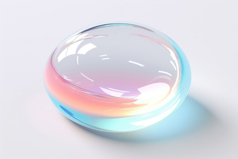 Puddle transparent sphere bubble.