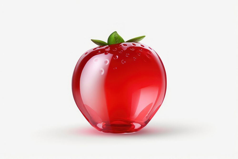 Strawberry icon fruit glass plant.