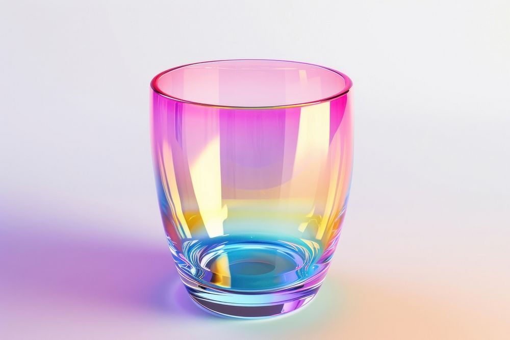 Shape glass transparent vase.