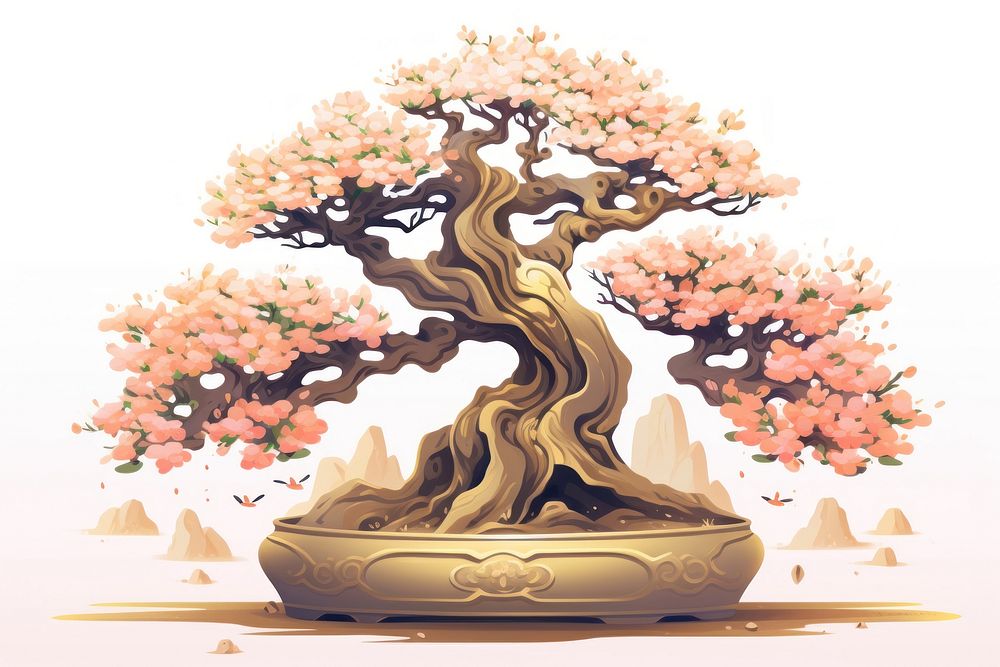 Chinese bonsai plant tree art.
