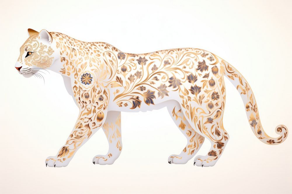 Chinese leopard art wildlife animal.