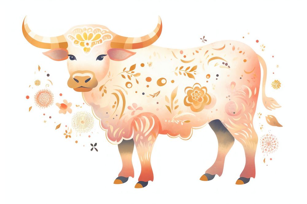 Chinese ox livestock cattle animal.