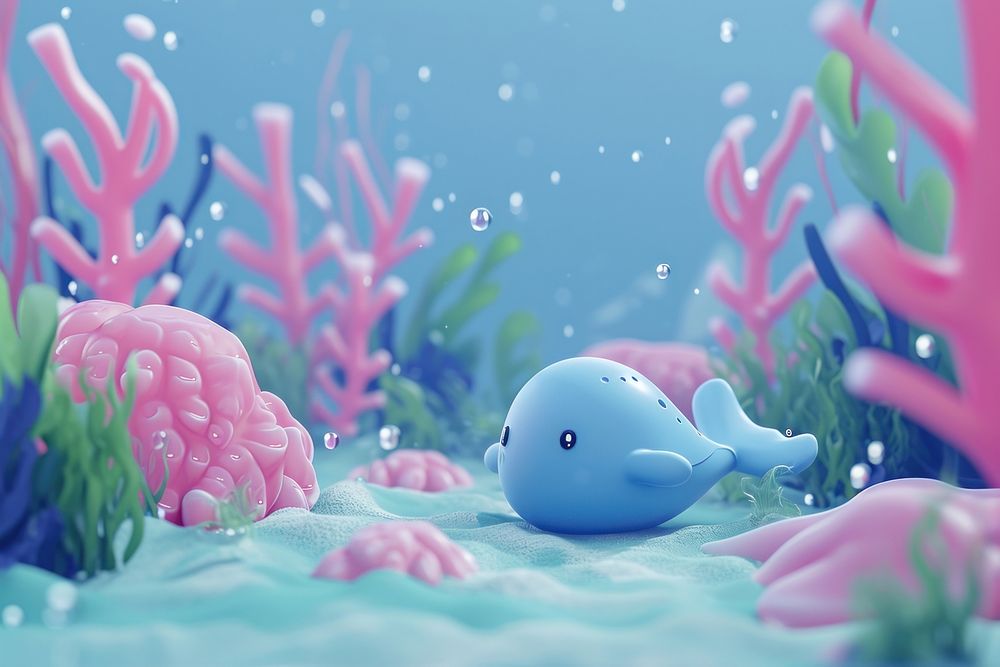 Cute underwater fantasy background cartoon outdoors nature.