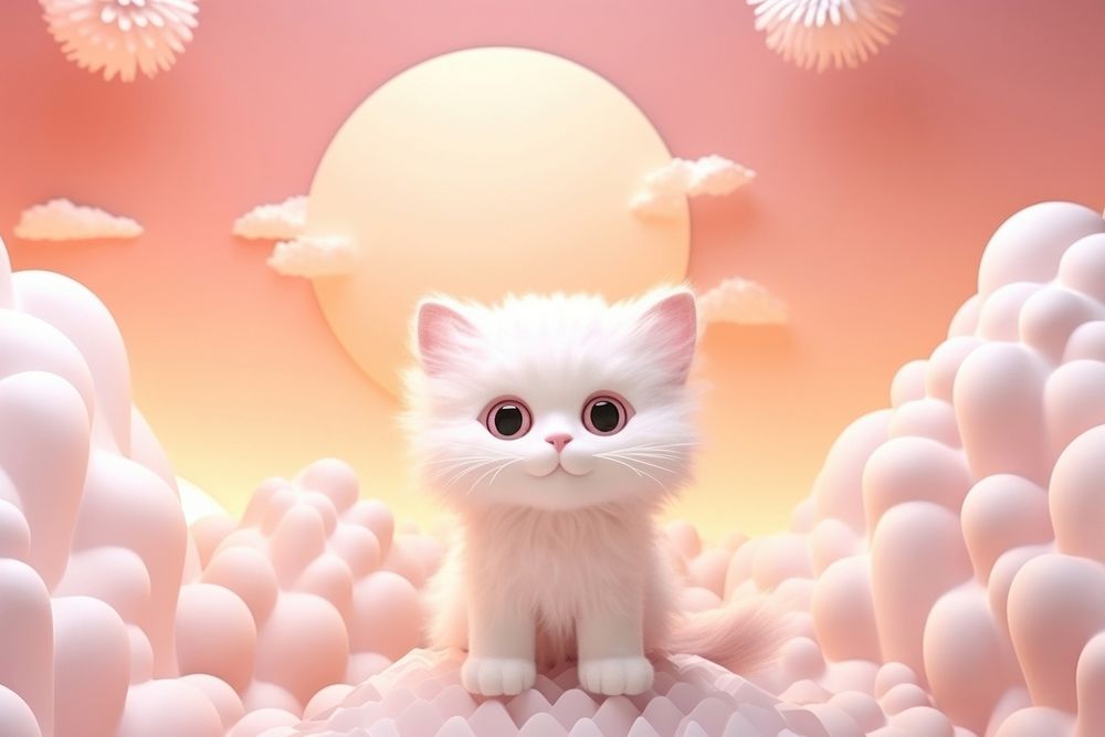 Cute cat fantasy background mammal animal kitten.