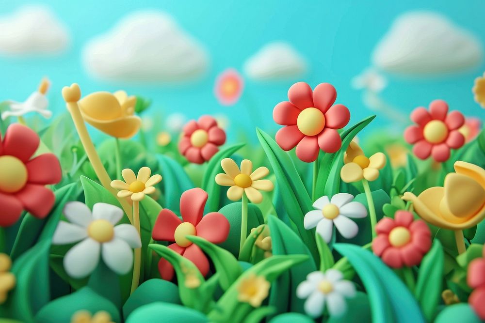 Cute floral field fantasy background backgrounds outdoors flower.