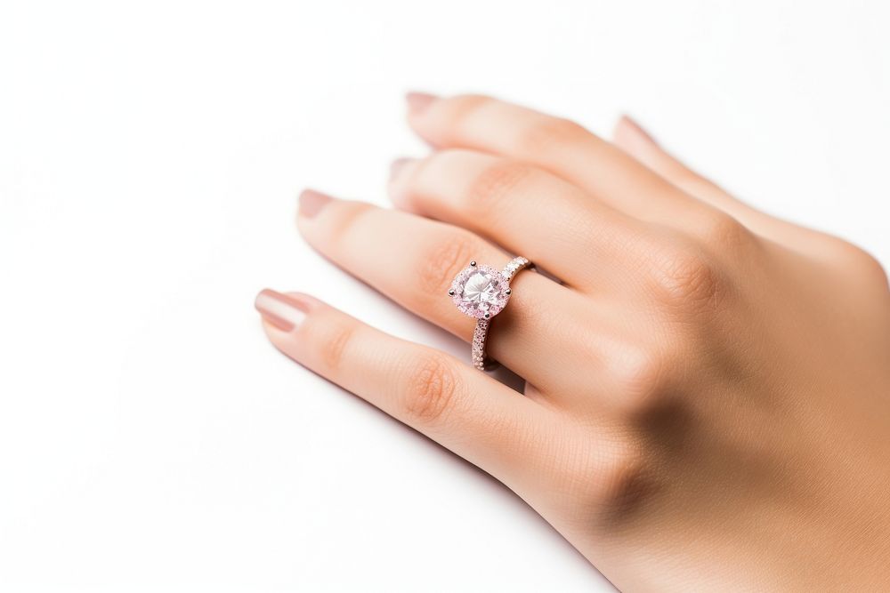 Diamond ring hand gemstone jewelry.