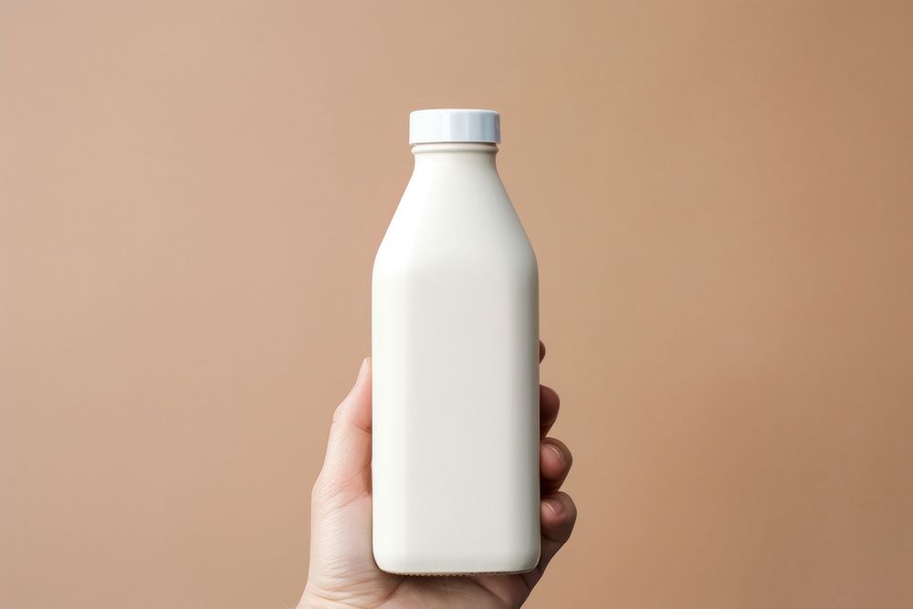 Bottle label  holding dairy milk.
