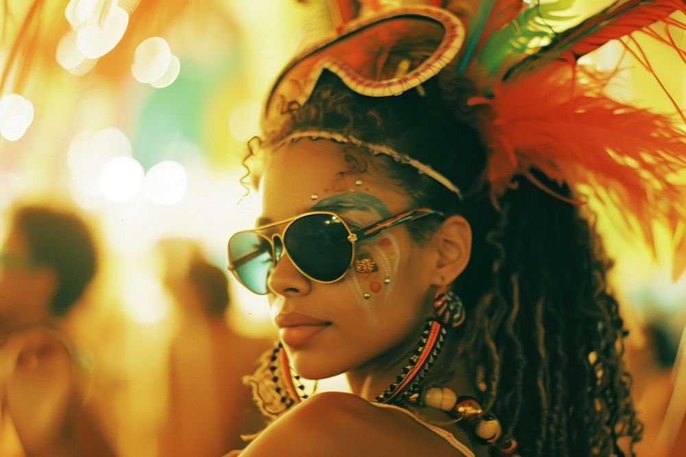 Carnival paticipant sunglasses adult performance.
