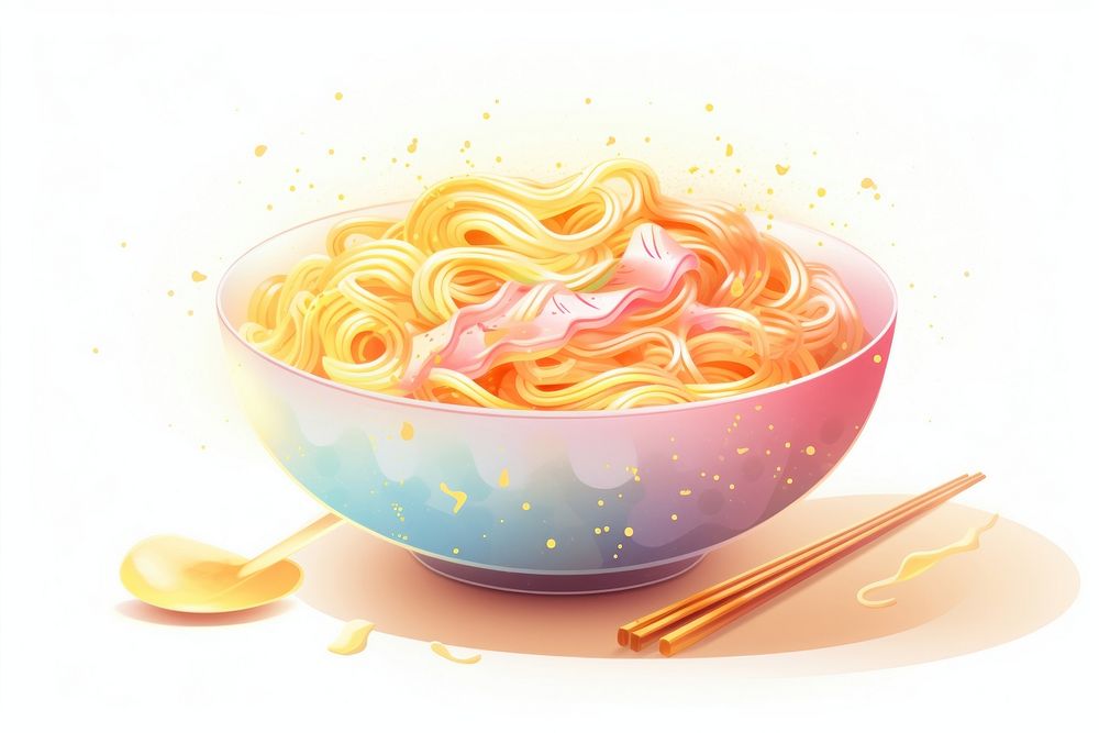 Bowl of chinese noodle spaghetti pasta food.