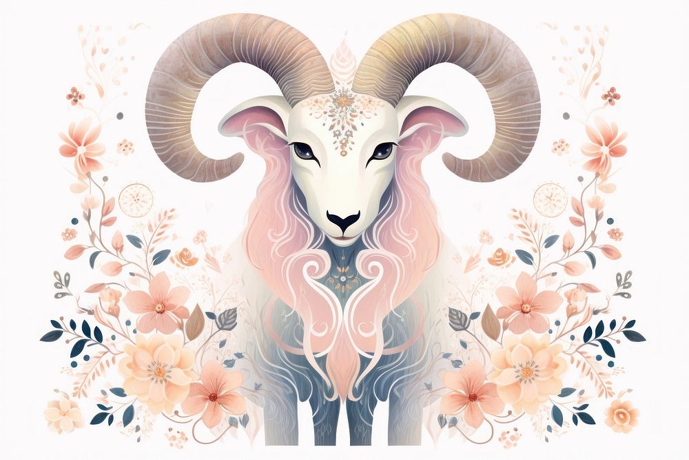 Goat zodiac art livestock animal.