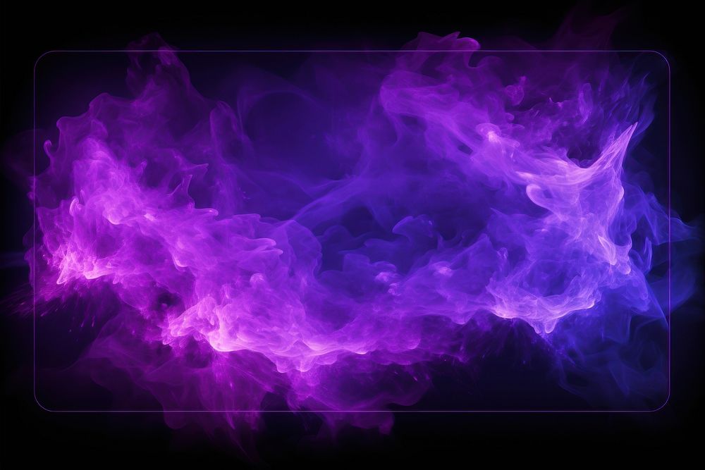 Neon purple toxic smoke backgrounds darkness glowing.