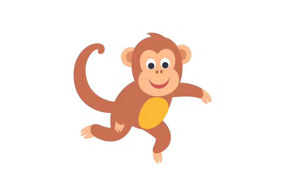 Monkey monkey wildlife cartoon.