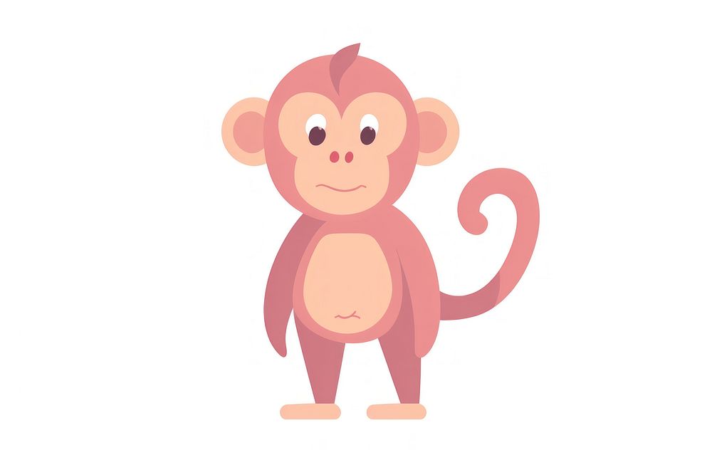 Monkey cartoon mammal animal.