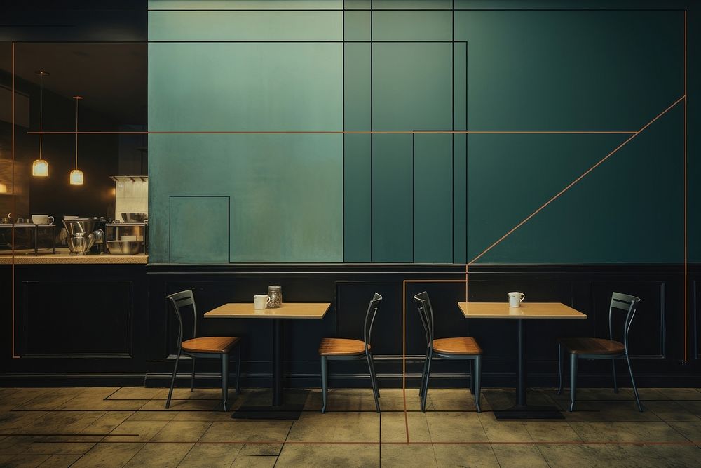 Empty scene of Coffee shop restaurant furniture cafeteria.
