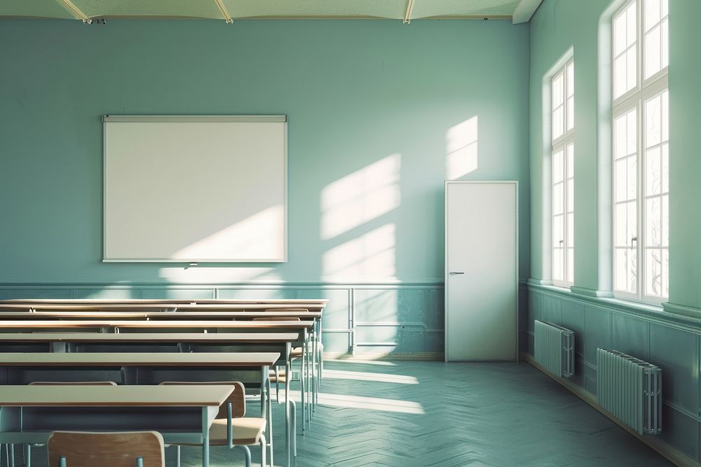 Empty scene of classroom architecture furniture building.