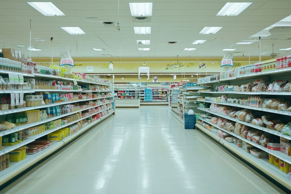 Empty scene grocery store supermarket | Free Photo - rawpixel