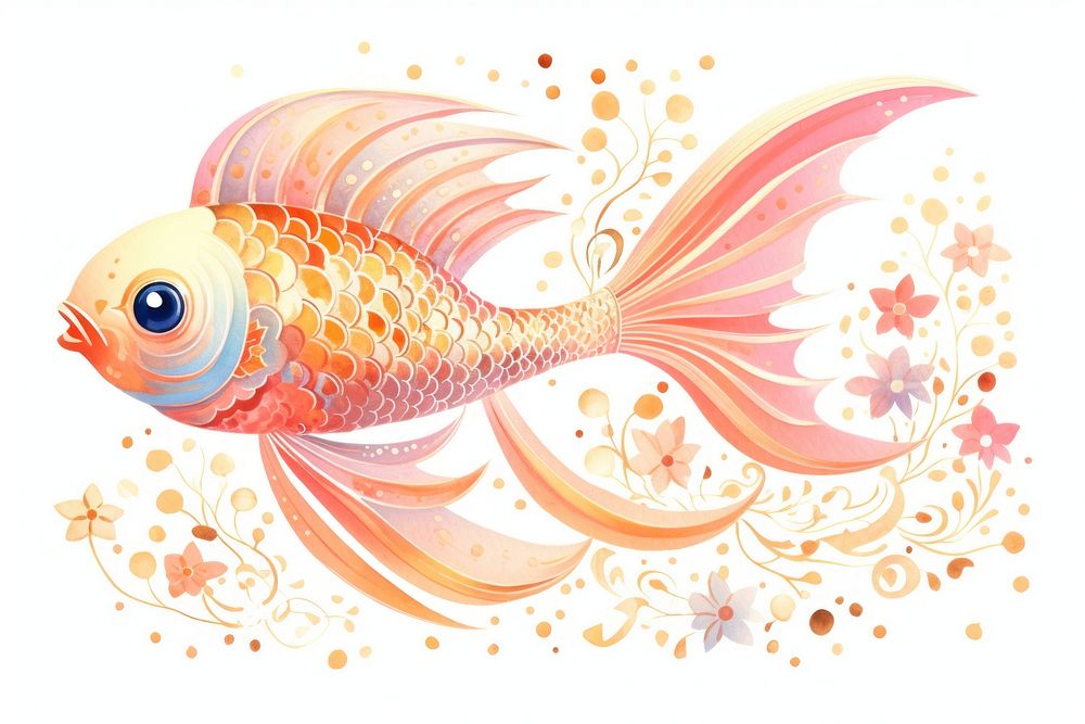Fish zodiac fish goldfish pattern.