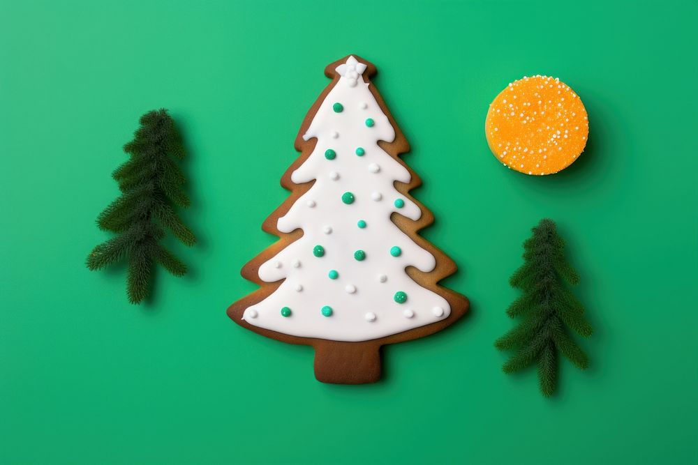 Pine tree christmas cookie icing.