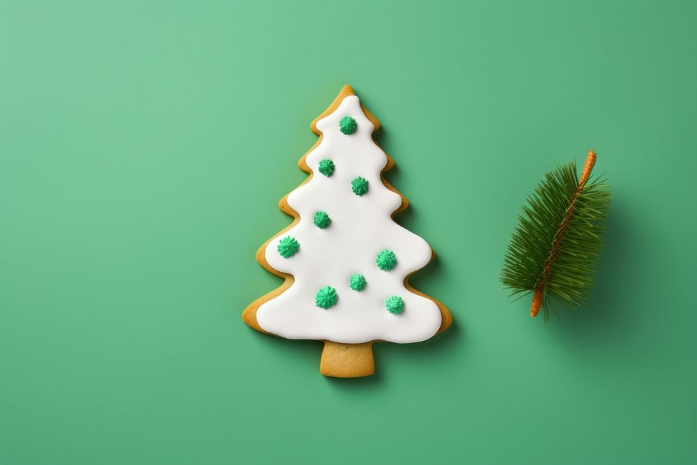 Pine tree cookie gingerbread christmas.