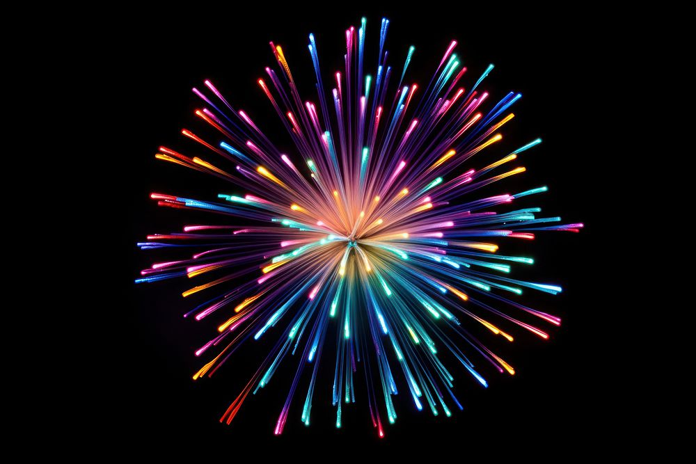 Colorful firework fireworks light night. AI generated Image by rawpixel.
