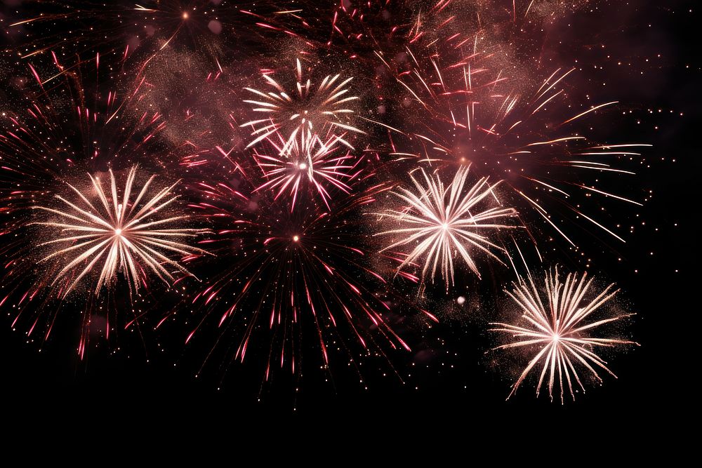 Fireworks in the sky backgrounds outdoors night. AI generated Image by rawpixel.