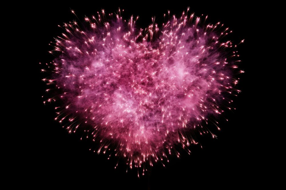 Fireworks outdoors shape night. AI generated Image by rawpixel.