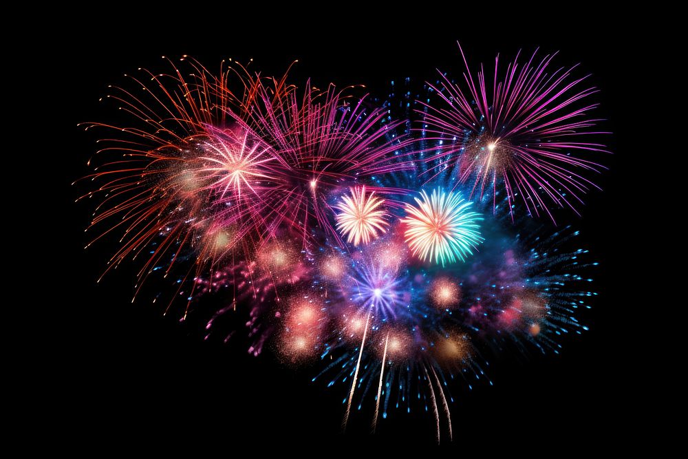 Firework launching fireworks outdoors night. AI generated Image by rawpixel.