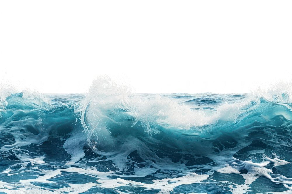 Blue sea wave with white foam outdoors nature ocean.