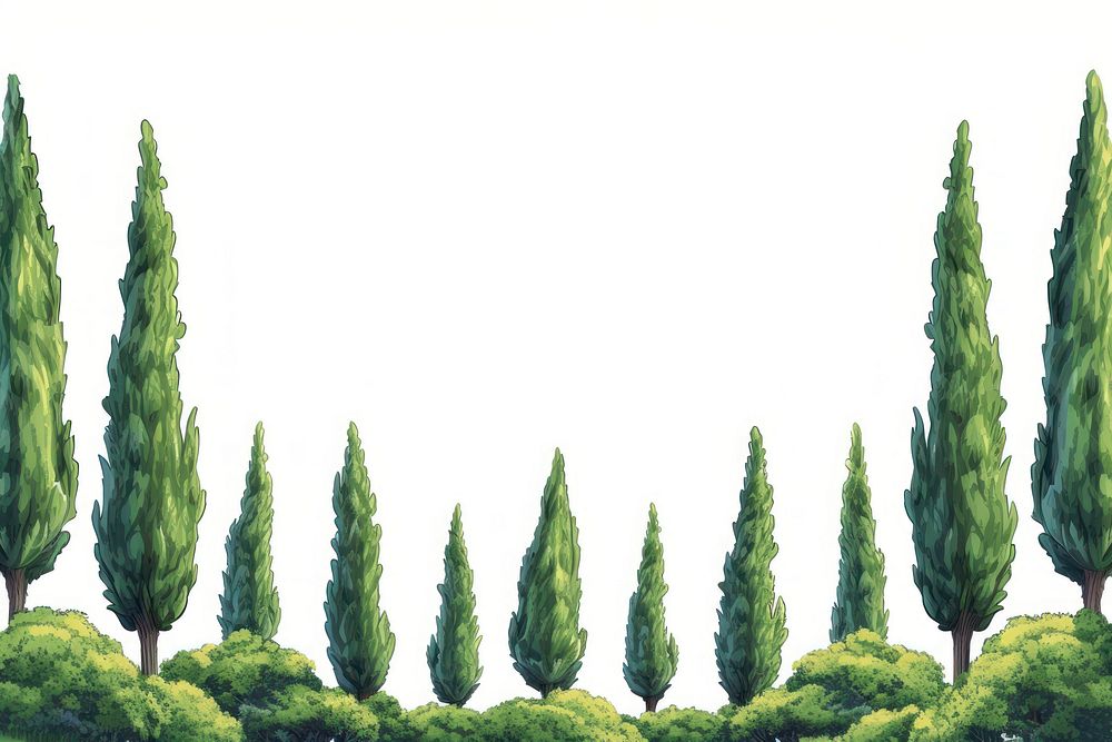Cypress trees backgrounds outdoors plant.