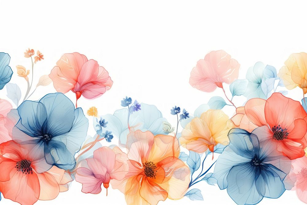 Top view colorful flowers backgrounds pattern nature.