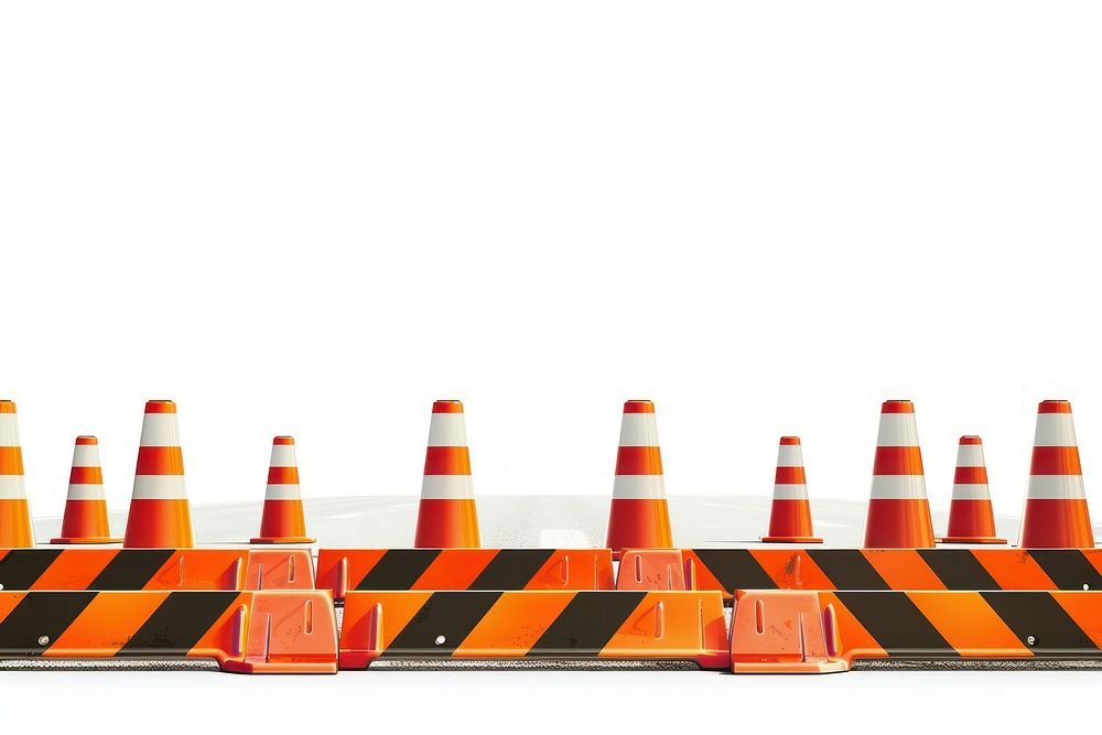 Traffic barriers barricade line white | Premium Photo Illustration ...