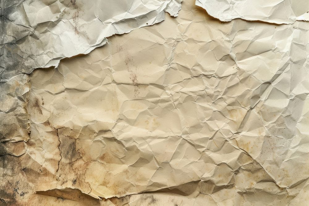 Vintage empty paper backgrounds weathered crumpled.