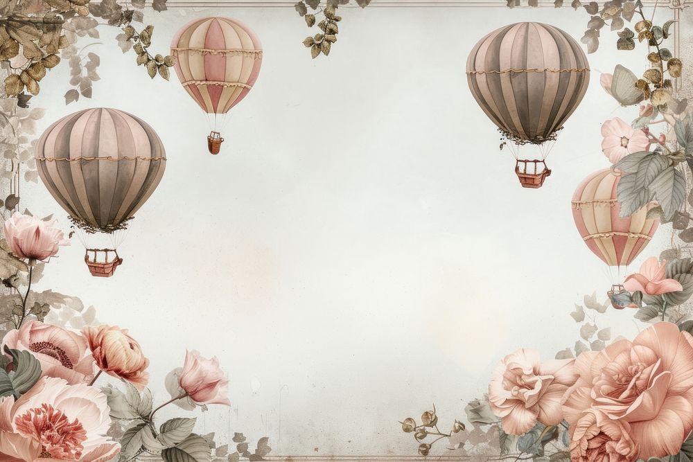 Balloon backgrounds painting flower.
