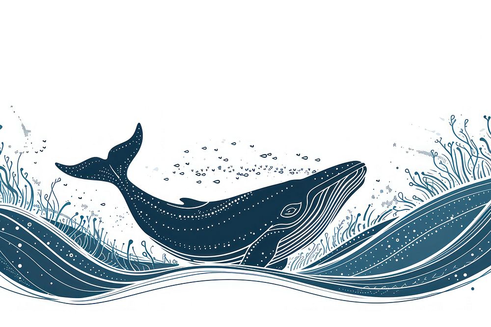 Whale drawing animal mammal.