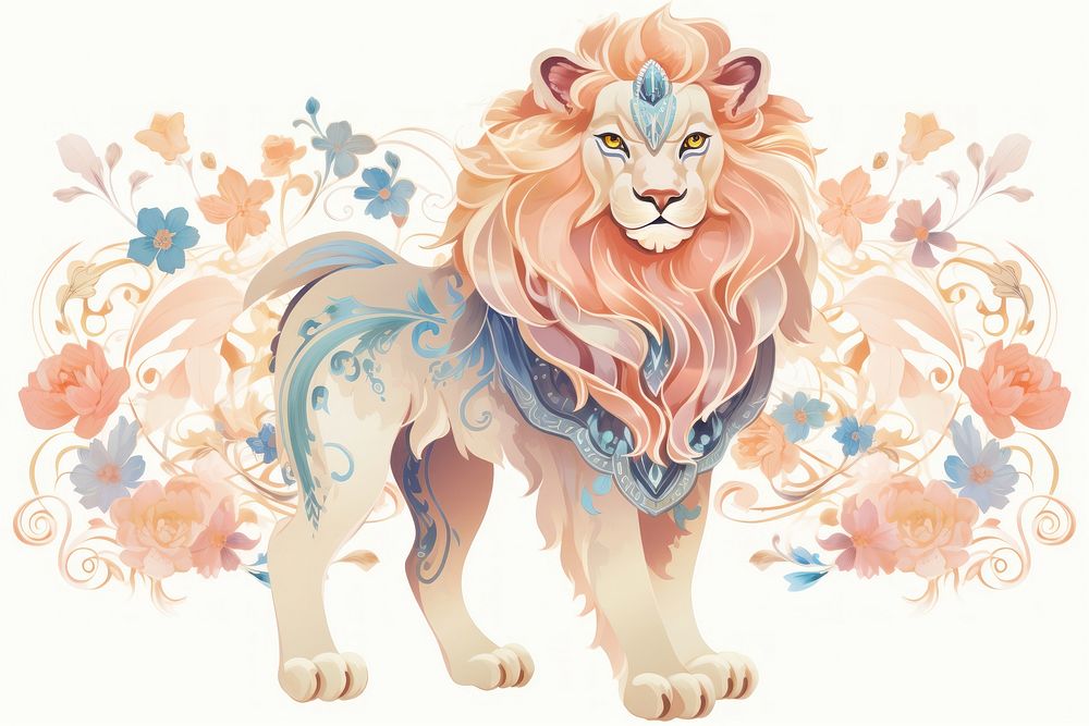 Lion zodiac mammal animal lion.
