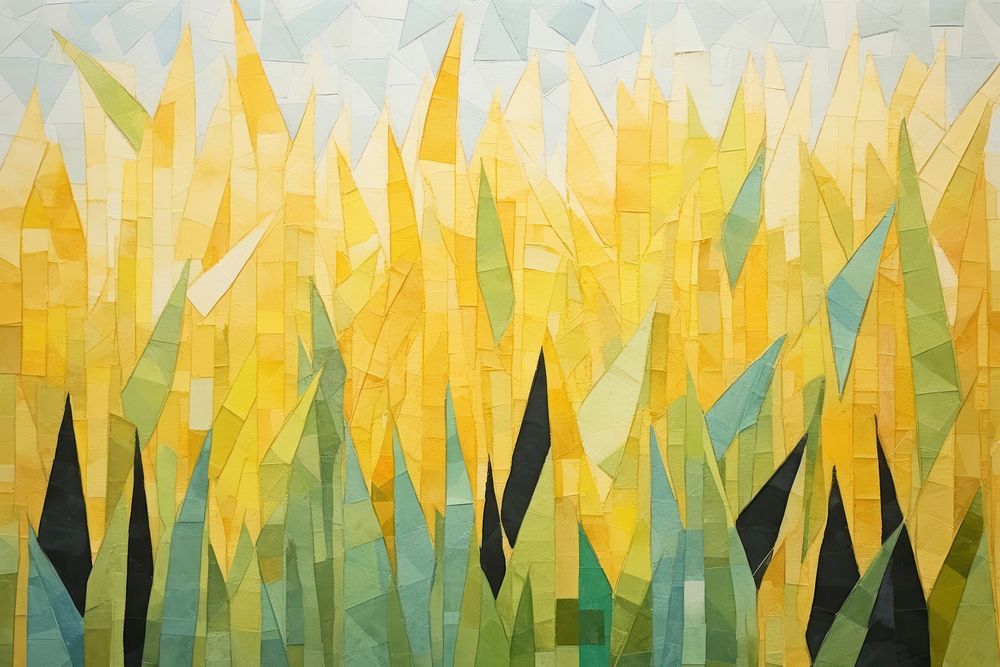 Corn filed art abstract painting.