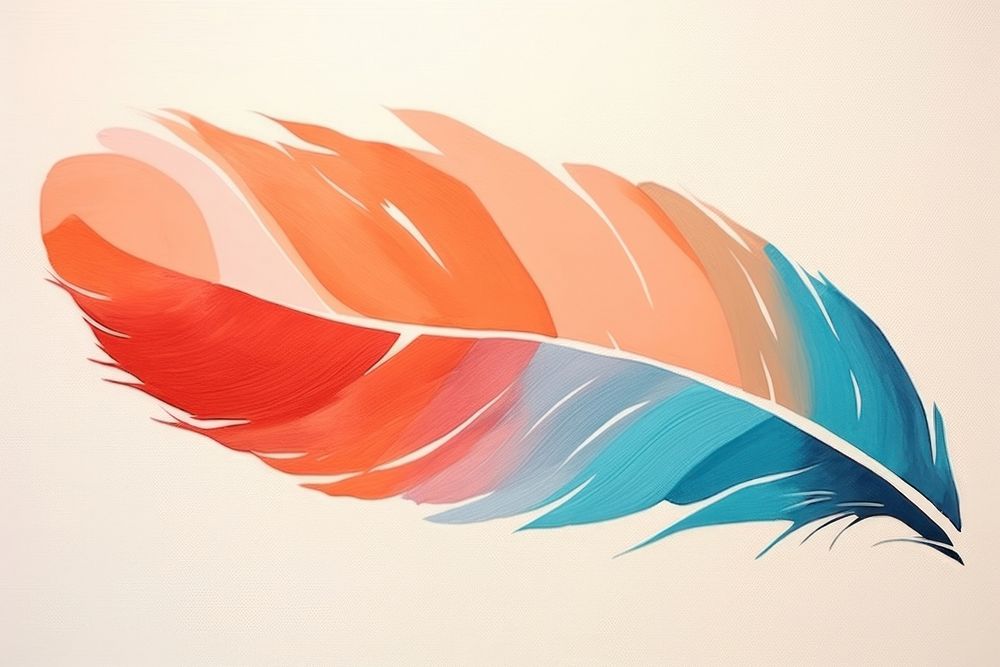 Abstract feather paper art lightweight creativity.