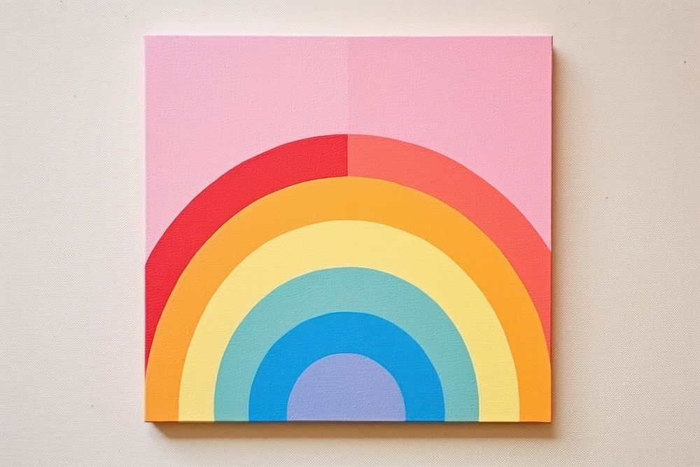 Abstract rainbow rainbow paper art creativity simplicity.