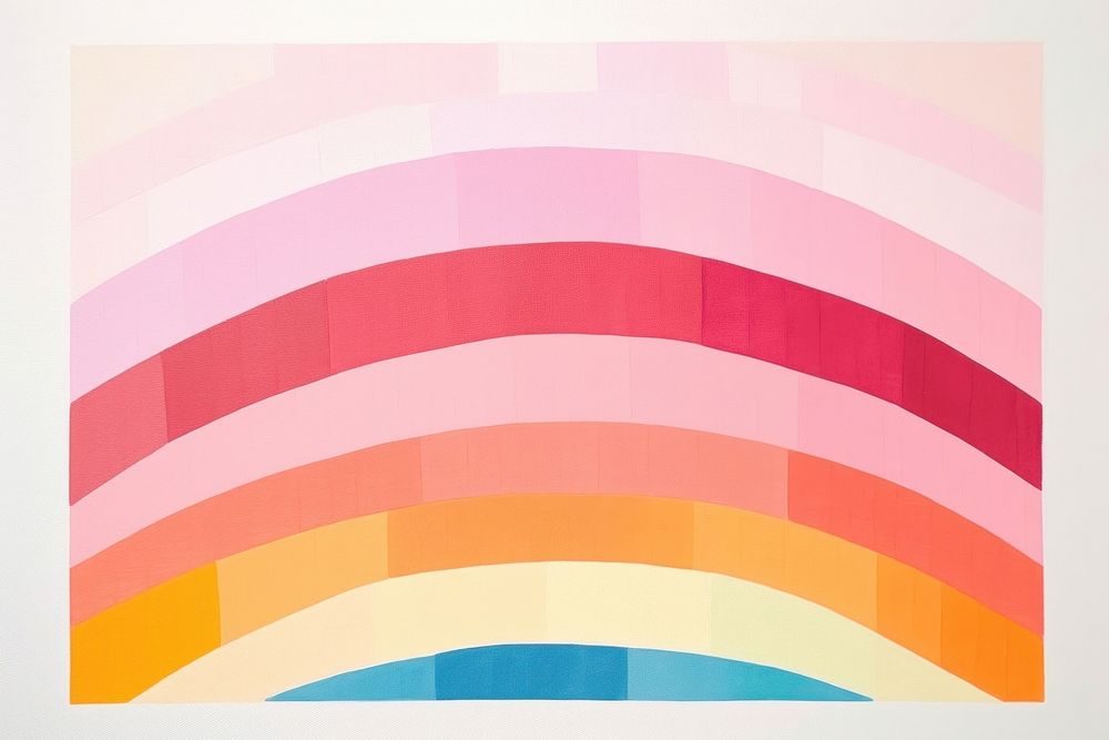 Abstract rainbow rainbow paper art painting pattern.