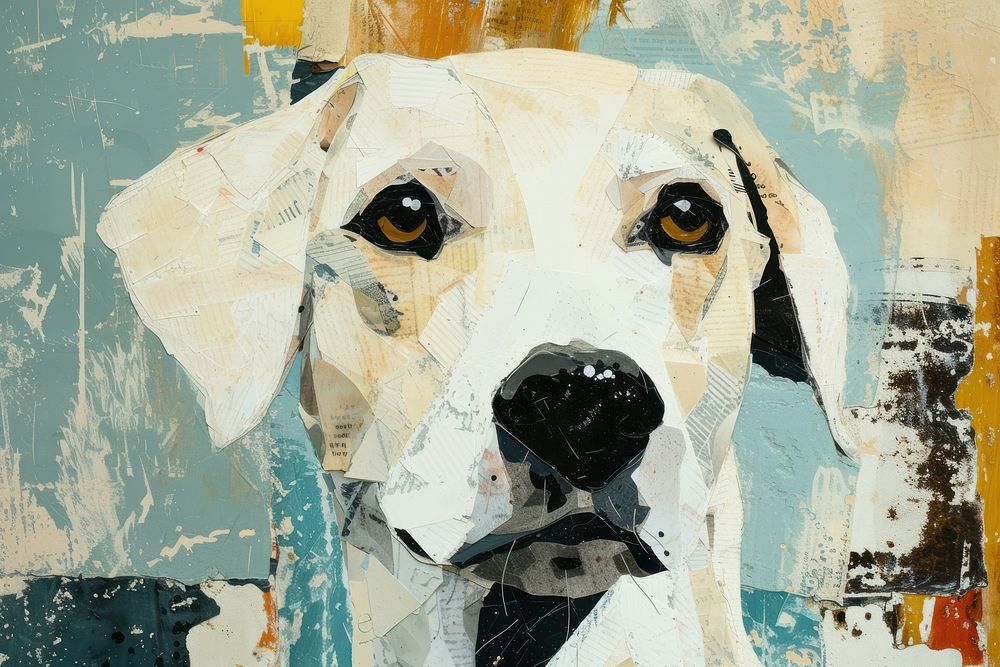 Dog art painting animal.