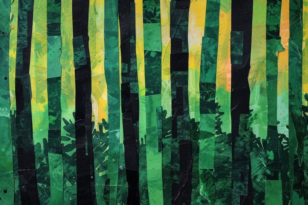 Deep Forest abstract outdoors painting.
