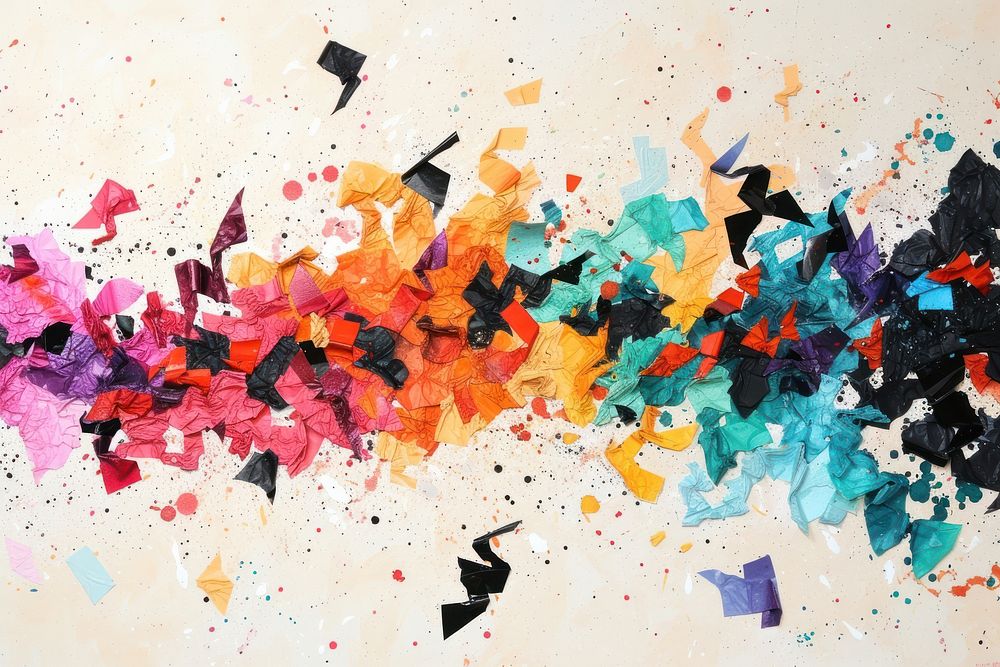 Fireworks art abstract painting.
